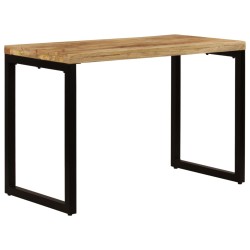 vidaXL Mesa de comedor 115x55x76 cm de madera maciza de mango y acero