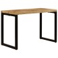 vidaXL Mesa de comedor 115x55x76 cm de madera maciza de mango y acero vidaXL Mesa de comedor 115x55x76 cm de madera maciza de mango y acero