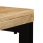 vidaXL Mesa de comedor 115x55x76 cm de madera maciza de mango y acero vidaXL Mesa de comedor 115x55x76 cm de madera maciza de mango y acero