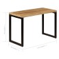 vidaXL Mesa de comedor 115x55x76 cm de madera maciza de mango y acero vidaXL Mesa de comedor 115x55x76 cm de madera maciza de mango y acero