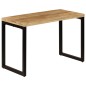 vidaXL Mesa de comedor 115x55x76 cm de madera maciza de mango y acero vidaXL Mesa de comedor 115x55x76 cm de madera maciza de mango y acero