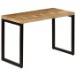 vidaXL Mesa de comedor 115x55x76 cm de madera maciza de mango y acero vidaXL Mesa de comedor 115x55x76 cm de madera maciza de mango y acero