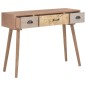 vidaXL Mesa consola con 3 cajones madera maciza de pino 100x30x73 cm vidaXL Mesa consola con 3 cajones madera maciza de pino 100x30x73 cm
