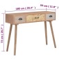vidaXL Mesa consola con 3 cajones madera maciza de pino 100x30x73 cm vidaXL Mesa consola con 3 cajones madera maciza de pino 100x30x73 cm