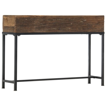 vidaXL Mesa consola de madera maciza reciclada 120x30x80 cm