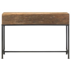 vidaXL Mesa consola de madera maciza reciclada 120x30x80 cm