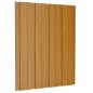 vidaXL Panel de tejado acero galvanizado color madera 12 uds 60x45 cm
