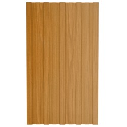 vidaXL Panel de tejado acero galvanizado color madera 12 uds 80x45 cm