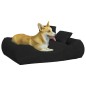 vidaXL Cojín para perros con almohadas tela oxford negro 75x58x18 cm