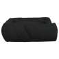 vidaXL Cojín para perros con almohadas tela oxford negro 75x58x18 cm