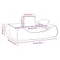 vidaXL Cojín para perros con almohadas tela oxford negro 75x58x18 cm