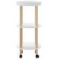 vidaXL Carrito con 3 estantes madera contrachapada y pino 38x38x82 cm