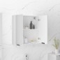 vidaXL Armario de baño con espejo blanco 64x20x67 cm vidaXL Armario de baño con espejo blanco 64x20x67 cm