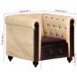 vidaXL Sillón Chesterfield de cuero auténtico marrón vidaXL Sillón Chesterfield de cuero auténtico marrón
