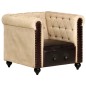 vidaXL Sillón Chesterfield de cuero auténtico marrón vidaXL Sillón Chesterfield de cuero auténtico marrón
