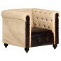 vidaXL Sillón Chesterfield de cuero auténtico marrón vidaXL Sillón Chesterfield de cuero auténtico marrón