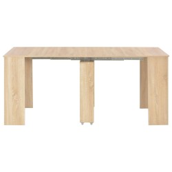 vidaXL Mesa de comedor extensible color roble Sonoma 175x90x75 cm