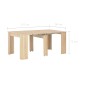 vidaXL Mesa de comedor extensible color roble Sonoma 175x90x75 cm vidaXL Mesa de comedor extensible color roble Sonoma 175x90x75 cm