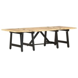 vidaXL Mesa de centro extensible de madera maciza de mango 160x70x45cm