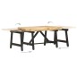 vidaXL Mesa de centro extensible de madera maciza de mango 160x70x45cm vidaXL Mesa de centro extensible de madera maciza de mango 160x70x45cm