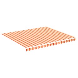 vidaXL Tela de repuesto para toldo amarillo y naranja 4x3,5 m