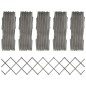 vidaXL Vallas enrejado 5 uds madera maciza de abeto gris 180x30 cm vidaXL Vallas enrejado 5 uds madera maciza de abeto gris 180x30 cm