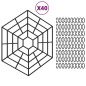 vidaXL Protecciones para estanques 40 uds polipropileno negro