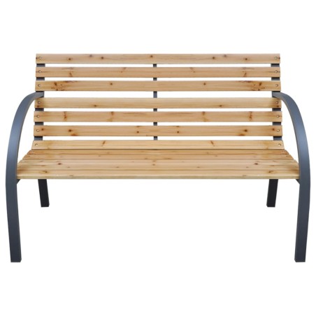 vidaXL Banco de jardín madera maciza abeto 112 cm