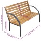 vidaXL Banco de jardín madera maciza abeto 112 cm vidaXL Banco de jardín madera maciza abeto 112 cm