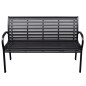 vidaXL Banco de jardín acero y WPC negro 116 cm vidaXL Banco de jardín acero y WPC negro 116 cm