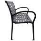 vidaXL Banco de jardín acero y WPC negro 116 cm vidaXL Banco de jardín acero y WPC negro 116 cm
