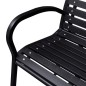 vidaXL Banco de jardín acero y WPC negro 116 cm vidaXL Banco de jardín acero y WPC negro 116 cm