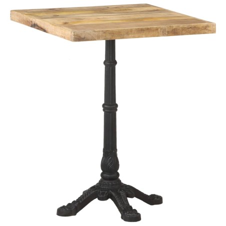 vidaXL Mesa de bistró madera de mango rugosa 60x60x77 cm 