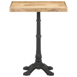 vidaXL Mesa de bistró madera de mango rugosa 60x60x77 cm 