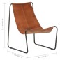 vidaXL Silla de relax de cuero auténtico marrón vidaXL Silla de relax de cuero auténtico marrón