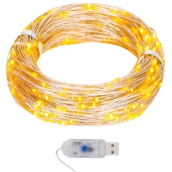 vidaXL Guirnalda de micro luces LED 40 m 400 LED blanco cálido