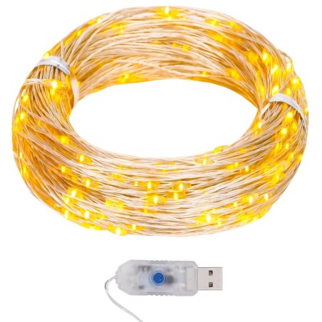 vidaXL Guirnalda de micro luces LED 40 m 400 LED blanco cálido