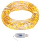 vidaXL Guirnalda de micro luces LED 40 m 400 LED blanco cálido