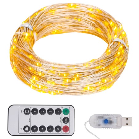 vidaXL Tira de luces con 300 LED PVC blanco cálido 30 m