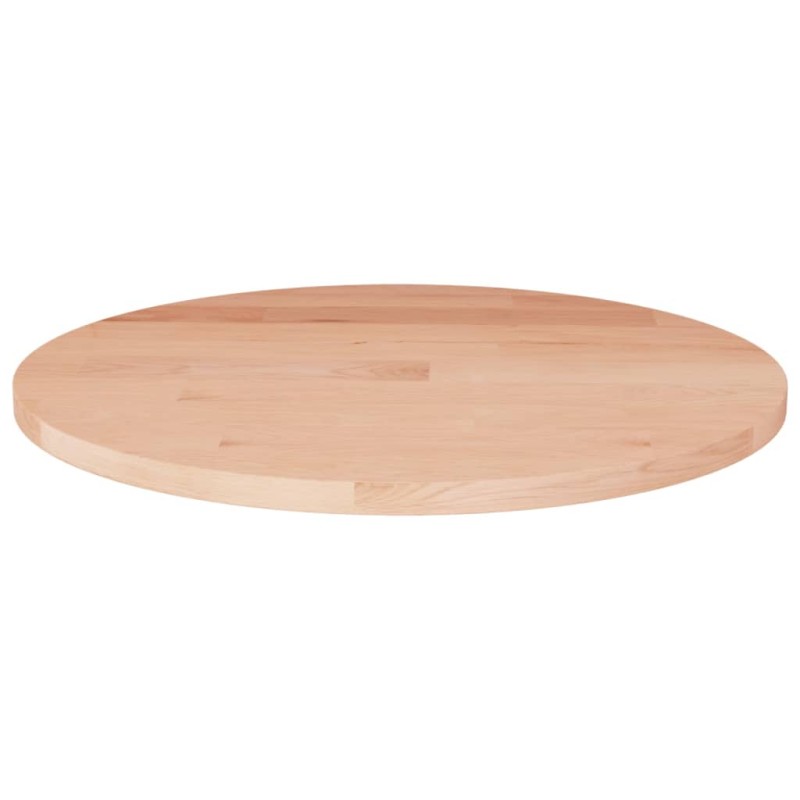 vidaXL Superficie de mesa redonda madera de roble sin tratar Ø30x1,5cm