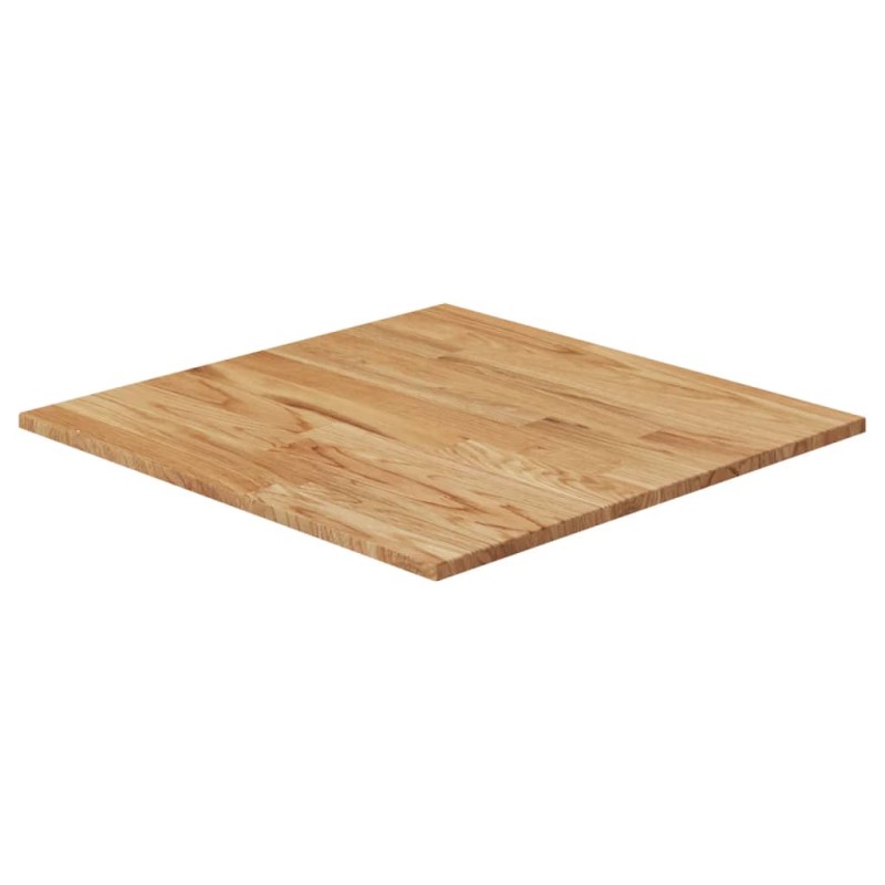 vidaXL Tablero de mesa cuadrado madera roble marrón claro 70x70x1,5 cm