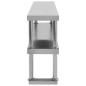 vidaXL Mesa de trabajo de cocina con estante acero inox 120x60x150 cm