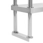 vidaXL Mesa de trabajo de cocina con estante acero inox 120x60x150 cm