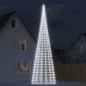 vidaXL Árbol de Navidad en asta de bandera 3000 LED blanco frío 800 cm vidaXL Árbol de Navidad en asta de bandera 3000 LED blanco frío 800 cm