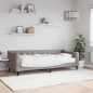 vidaXL Sofá cama con colchón tela gris taupe 80x200 cm vidaXL Sofá cama con colchón tela gris taupe 80x200 cm