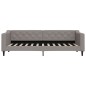 vidaXL Sofá cama con colchón tela gris taupe 80x200 cm vidaXL Sofá cama con colchón tela gris taupe 80x200 cm