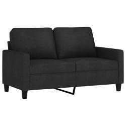 vidaXL Sofá de 2 plazas de tela negro 120 cm