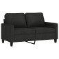 vidaXL Sofá de 2 plazas de tela negro 120 cm vidaXL Sofá de 2 plazas de tela negro 120 cm
