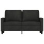 vidaXL Sofá de 2 plazas de tela negro 120 cm vidaXL Sofá de 2 plazas de tela negro 120 cm