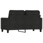 vidaXL Sofá de 2 plazas de tela negro 120 cm vidaXL Sofá de 2 plazas de tela negro 120 cm